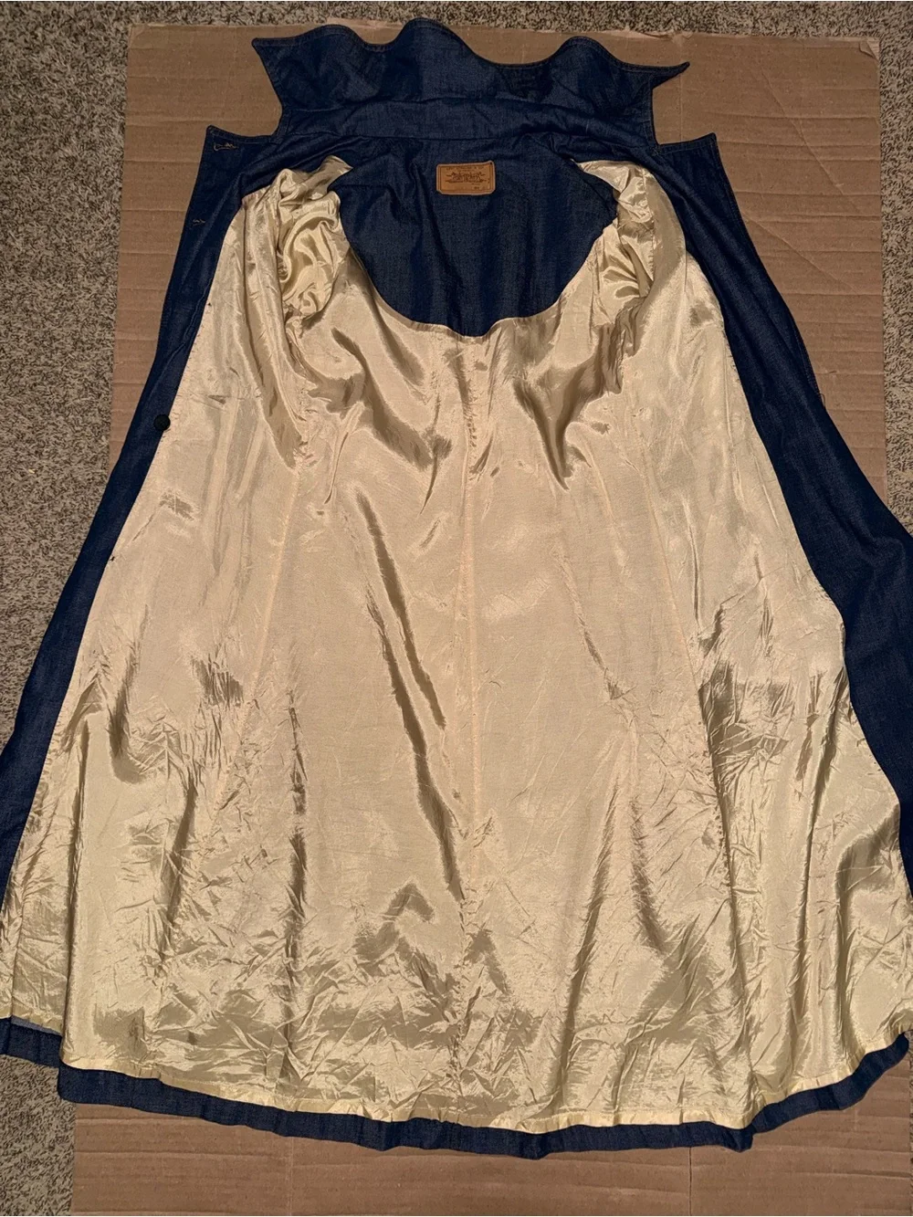 Vintage Levi’s Made in USA Denim Trench Coat Dress M | Denim Duster Trench EUC